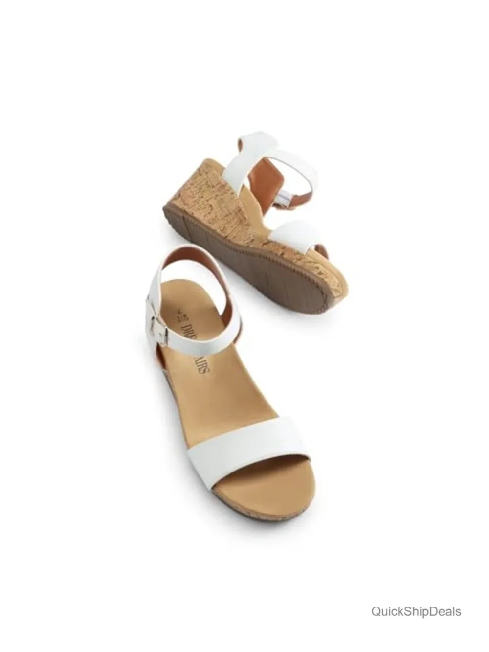 Open Toe Buckle Ankle Strap Platform Wedge Sandals Dressy Shoes